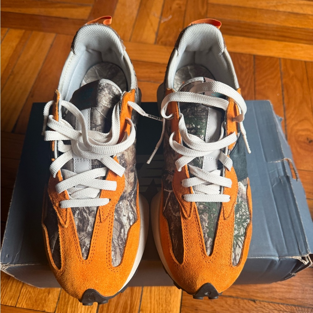 Atmos X New Balance Men's Sneakers in Orange, Black, Brown Camo - Picture 5 of 6